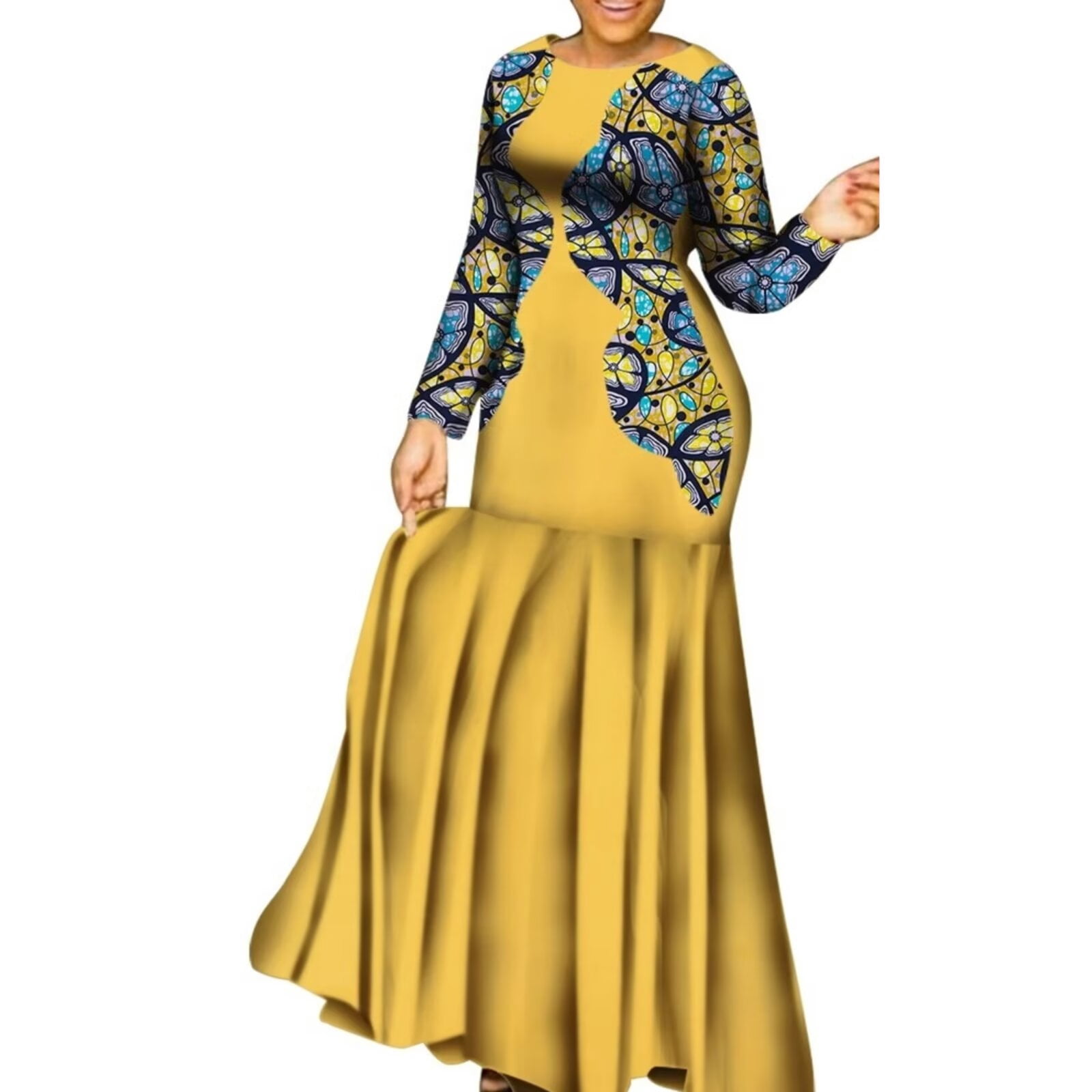 ankara party dresses for ladies African Dress for Women Long Sleeve Lady Party Dresses Ankara Clothing