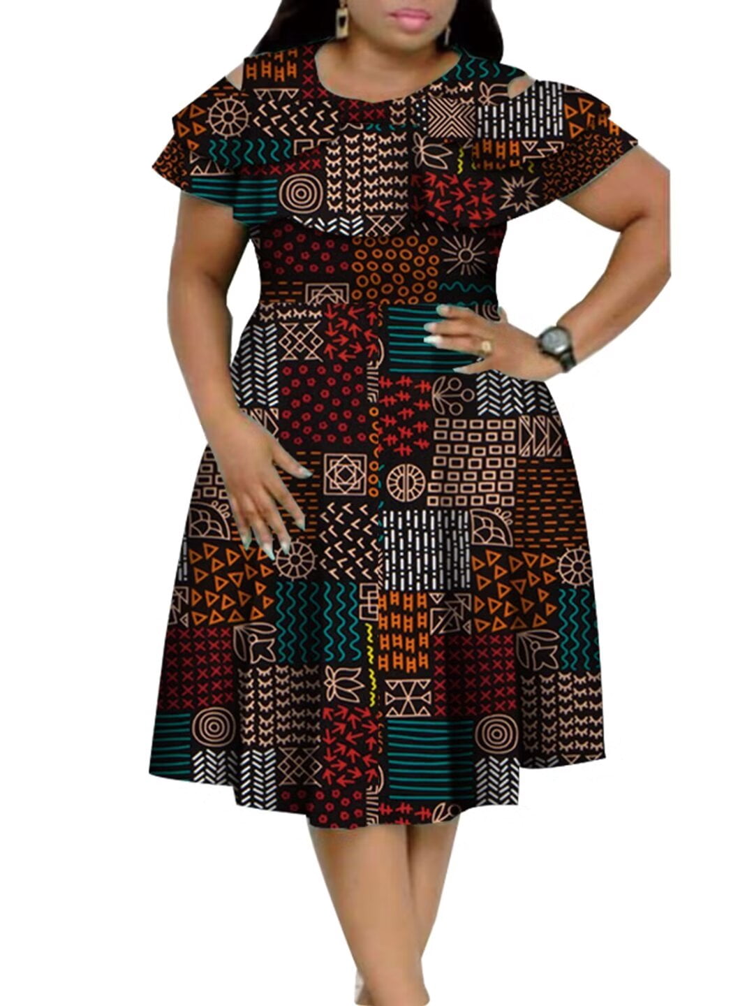 long sleeve embroidered dress Garden Embroidery Short Evening Dress with Jacket Ankle Length SF237, Same as picture / 6