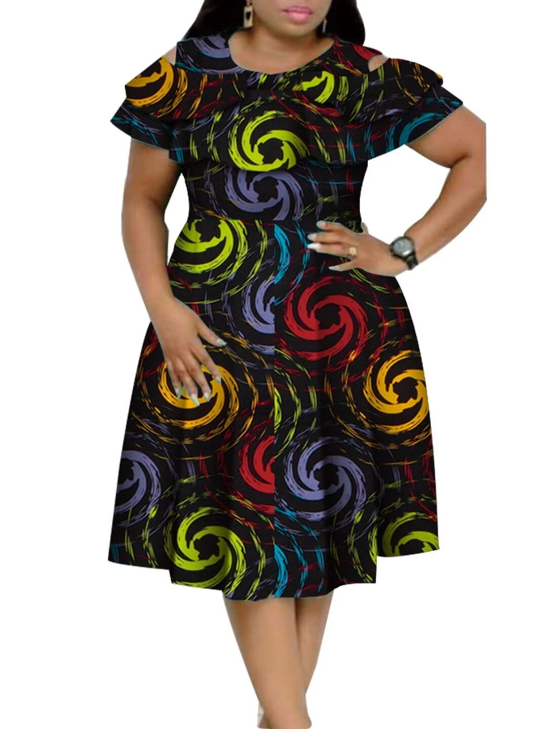 knee length dresses for ladies Elegant African Dresses for Women 2025 Africa Clothing Plus Size Weddi