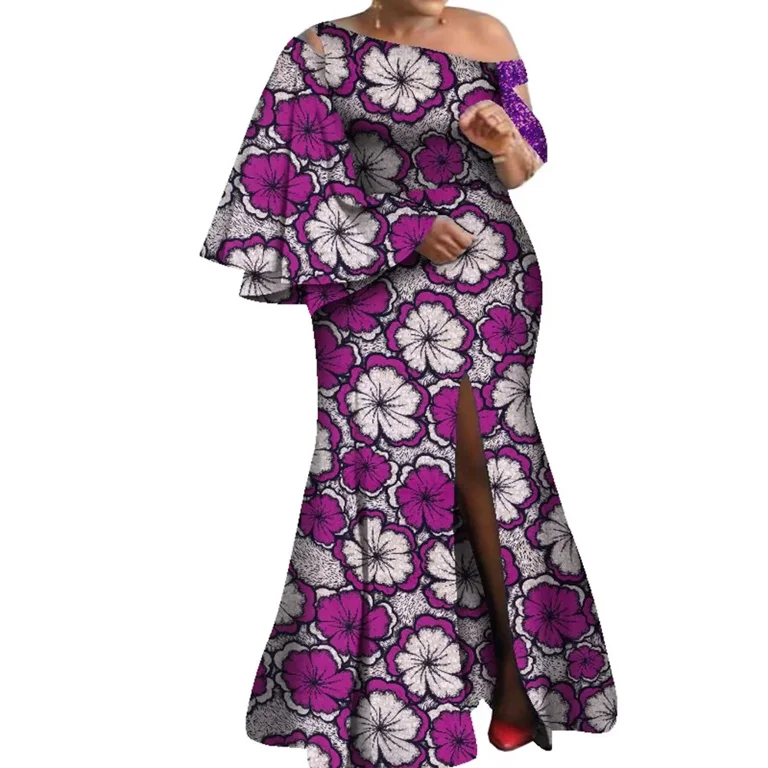 plus size african dresses formal gown One Sleeve Maxi Dress for Women 4XL, Party Clothing WY8237 Season:Aw25
