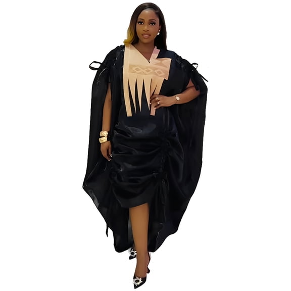 African Dresses For Women Luxury Boubou Material Rich Embroidery Design Long Dress