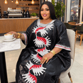 thumbnail image 1 of African Dresses For Women Luxury Boubou Material Rich Embroidery Design Long Dress, 1 of 5