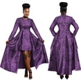 thumbnail image 1 of African Dresses for Women Kente Print Cotton Sexy Maxi Long Dress for Ladies African Clothes, 1 of 2