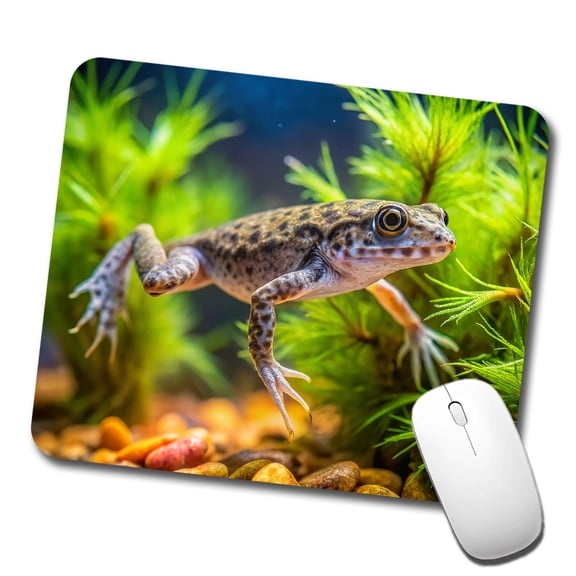 African Dwarf Frog Swimming Mouse Pad Low Profile Gaming Mat