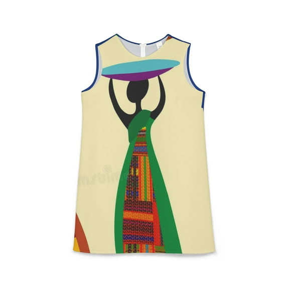 African Elegance Dress, Sleeveless Dress, Women's African Fashion, Summer