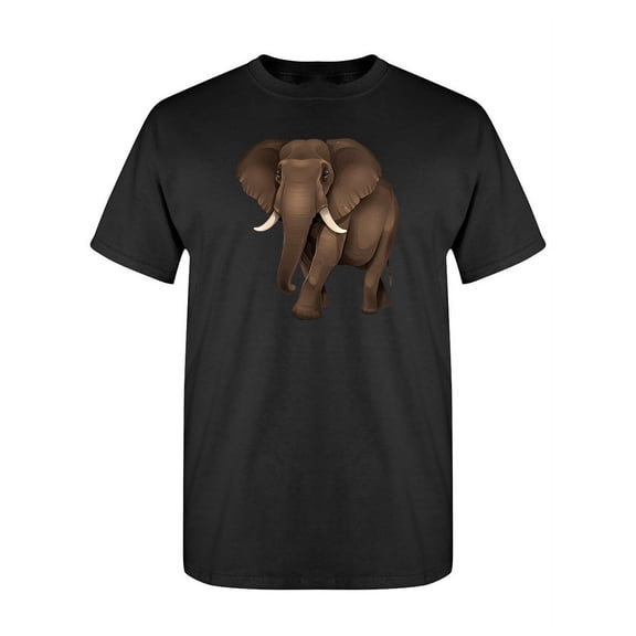 African Elephant Cartoon T-Shirt Men -Image by Shutterstock, Male Large