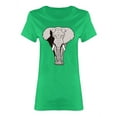 thumbnail image 1 of African Elephant Front View Shaped T-Shirt Women -Image by Shutterstock, Female x-Large, 1 of 2