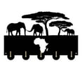 thumbnail image 1 of African Elephant Household Decor Wooden Wall Hooks Wall Hanger Coat Rack Keys Bags Clothes Multi-Purpose Keys Handbags Hook Gift for Designer, 1 of 9