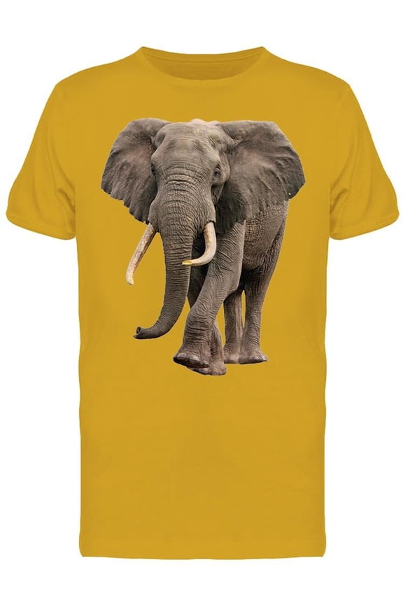 African Elephant Lifting Leg T-Shirt Men -Image by Shutterstock, Male Small