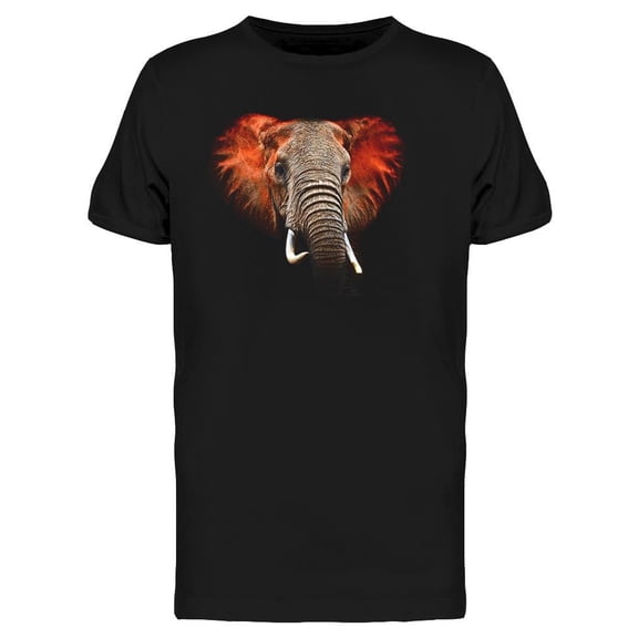 African Elephant Red Head T-Shirt Men -Image by Shutterstock, Male Large