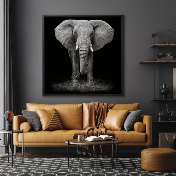 African Elephant Wall Art Elephant Poster Elephant Black And White Decor Elephant Big Wild Animals Artwork Poster Home Decor, 8x12 UNFRAMED