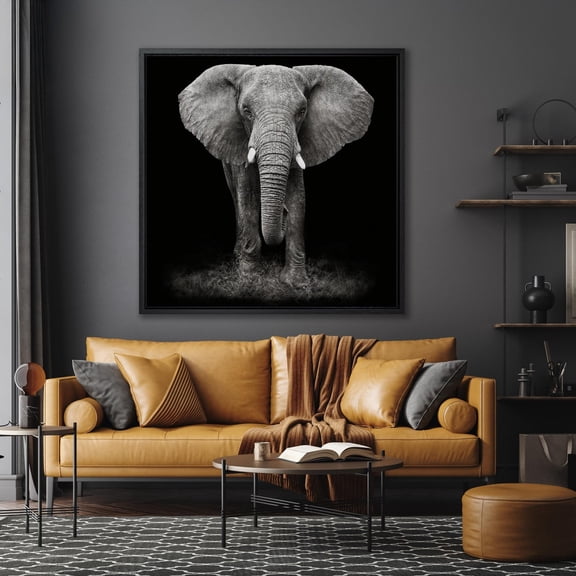 African Elephant Wall Art Elephant poster Elephant black and white decor Elephant Big Wild Animals artwork poster Unframed Paper Print