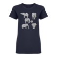 thumbnail image 1 of African Elephants Set Shaped Tee Women's -Image by Shutterstock, 1 of 2