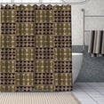 African Ethnic Flower Pattern Shower Curtains Geometry Bathroom Curtain