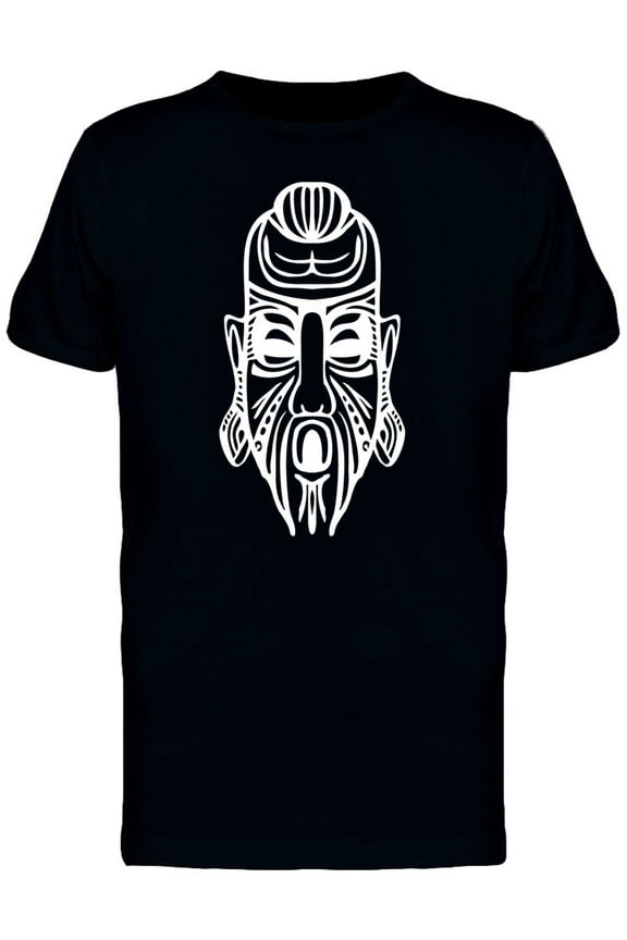 African Ethnic Mask White Tee Men's -Image by Shutterstock