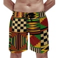 thumbnail image 1 of African Ethnic Print Gym Shorts Summer Tribal Kente Design Hawaii Beach Shorts Men Sports Fitness Co, 1 of 6