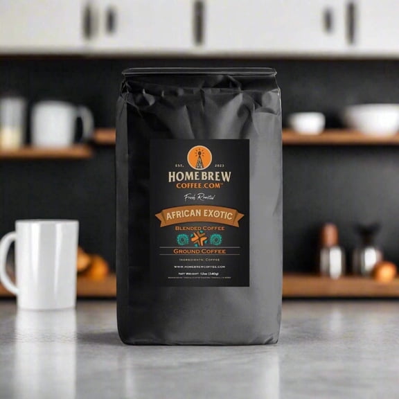 African Exotic (Blended) coffee, 12 oz., 1 lb., 2 lbs., Ground or Whole Bean