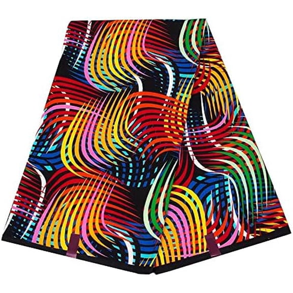 African Fabric 100% Cotton Ankara Wax Print Fabric 6 Yards Cloth for Party Dress$$Art & Craft