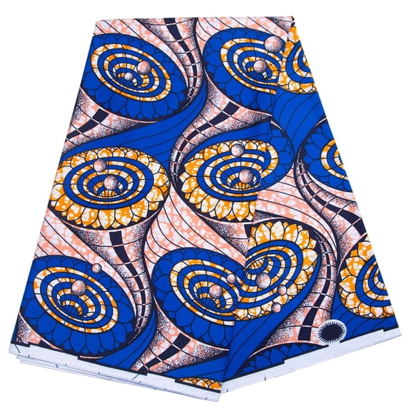 African Fabric 100% Cotton Ankara Wax Print Fabric soft 6 Yards Cloth for Party Dress