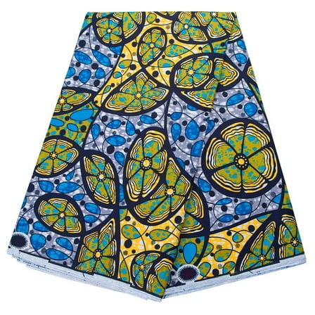 African Fabric 100% Cotton Ankara Wax Print Fabric soft 6 Yards Cloth for Party Dress