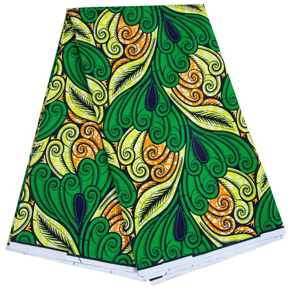 African Fabric 100% Cotton Ankara Wax Print Fabric soft 6 Yards Cloth for Party Dress
