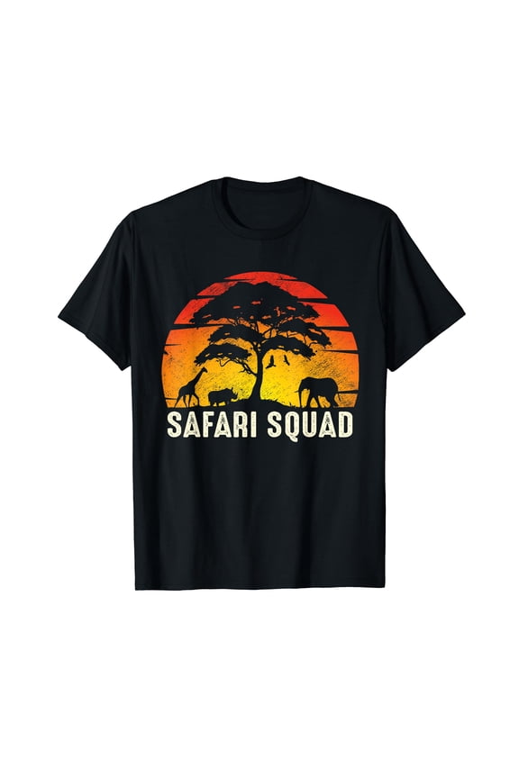 African Family Vacation Safari Squad Funny Matching Trip Black T-Shirt Gift