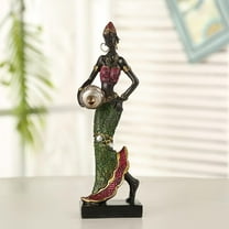 African Figurine Women Figure Tribal Lady Statue Sculpture Collectible African Decoration For Home Cabinet Book Shelf Table Stand