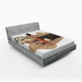 thumbnail image 1 of Ambesonne African Fitted Sheet, Woman with Pot, Queen Size, Multicolor, 1 of 2