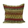 thumbnail image 1 of African Fluffy Throw Pillow Cushion Cover, Hand Drawn Pattern Abstract Geometric Striped Illustration, Decorative Square Accent Pillow Case, 28" x 28", Multicolor, by Ambesonne, 1 of 5