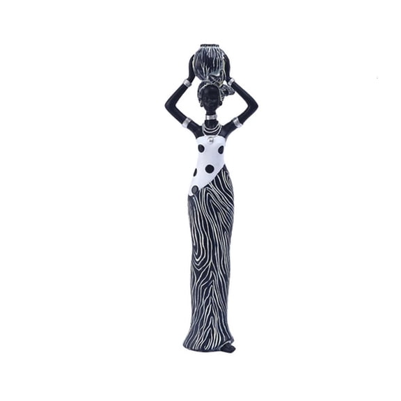 SDFGTstore Vintage African Woman Sculpture Resin Figurine for Home Office Bedroom Decor