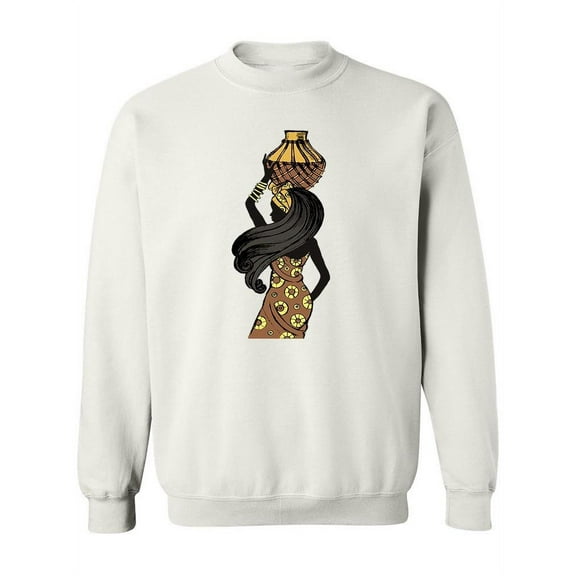 African Girl With Vessel Sweatshirt Women -Image by Shutterstock, Female 4X-Large
