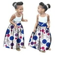 thumbnail image 1 of African Girl's Wax Print Skirts with Head Band Bohemian Ankara High Waist Long Skirt for Kids Girl Kente Clothes, 1 of 2