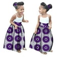 thumbnail image 1 of African Girl's Wax Print Skirts with Head Band Bohemian Ankara High Waist Long Skirt for Kids Girl Kente Clothes, 1 of 2