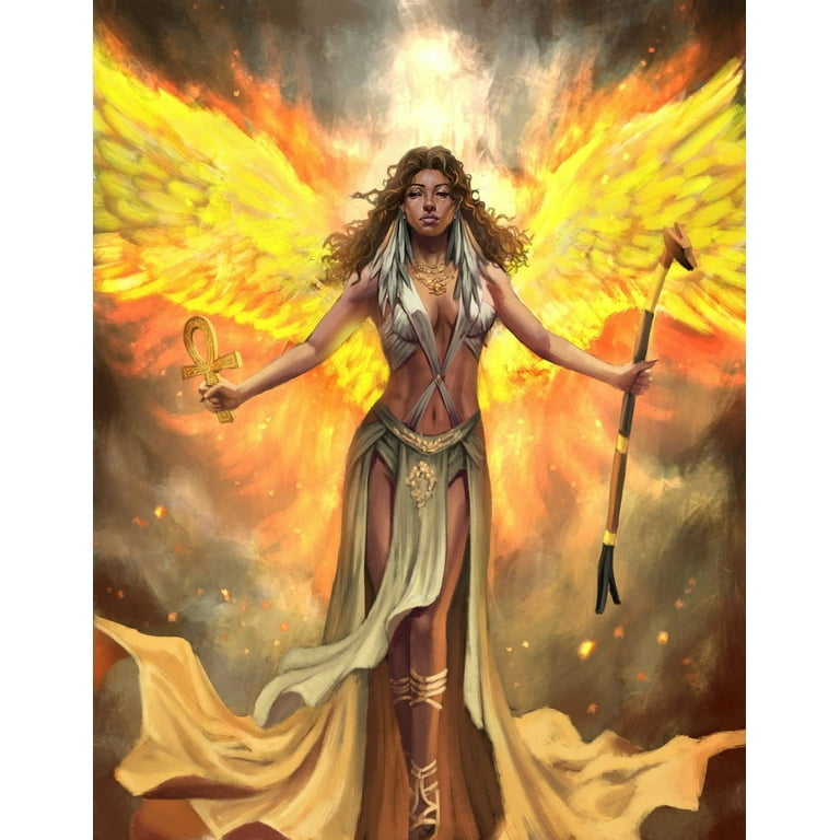 African Goddess Art Print, Goddess Maat Art Poster, Egyptian Mythology Art  Print, Black Fantasy Woman Art Print, Black Woman Art Print (18 x 24) -  Walmart.com