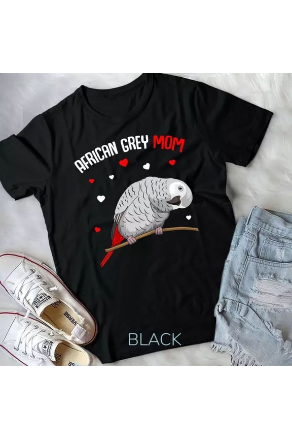 African Grey Parrot Mom Love Women T-Shirt Unisex T-Shirt