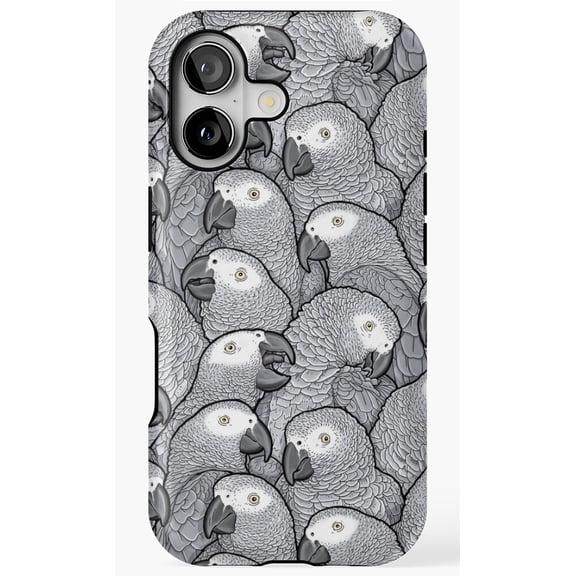 African Grey Parrots Bird Lovers Phone Case for iPhone 17 16 15 14 13 12 11 Pro Max