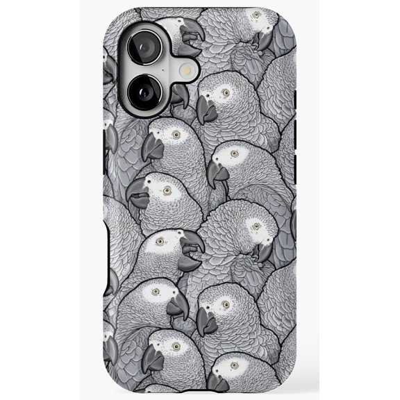 African Grey Parrots Bird Lovers Phone Case for iPhone 17 16 15 14 13 12 11 Pro Max