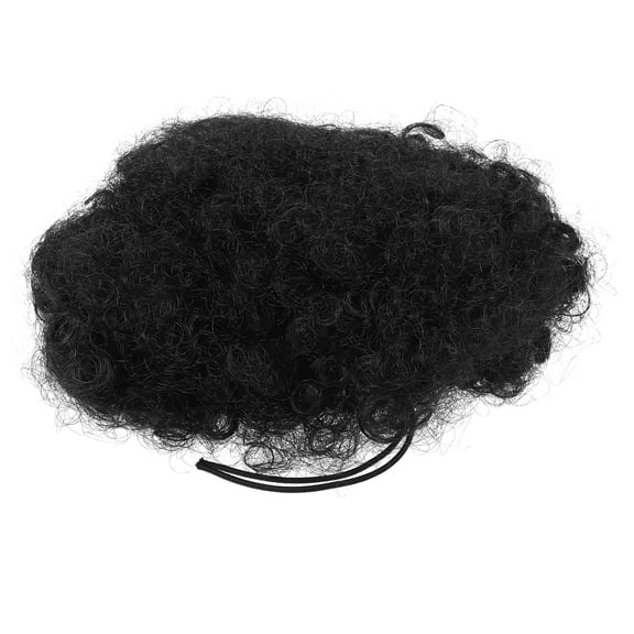 African Hair Accessories Toupee for Men Drawstring Curly Puff Toupee Hair for Men Child Man