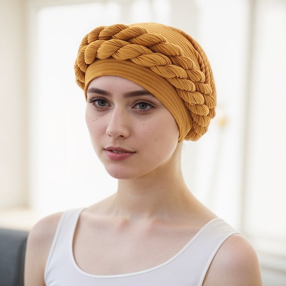 African Head Wraps for Black Women Braid African Turban Cap Twisted Headscarf Turbans Cover Wrap Hat