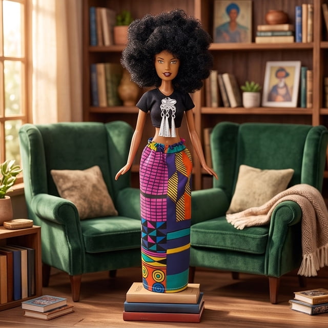 African Inspired Fashion Doll, Curly Hair Fashion Collectible, Pose a ...