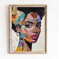 African Inspired Kaleidoscope Woman Portrait Wall Art Print ...