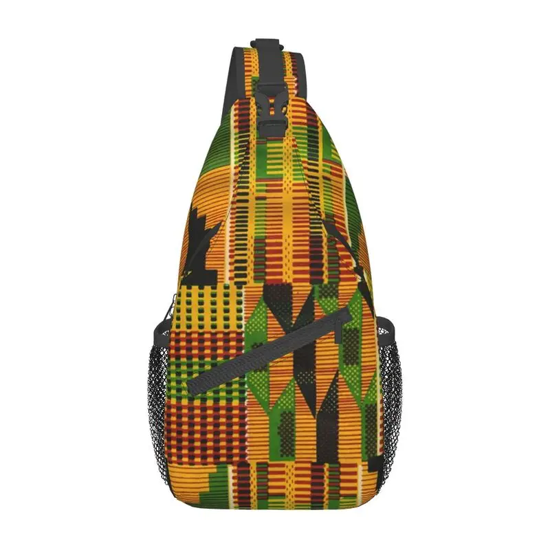 African Print Sling Bag - Crossbody Chest Bag, Lightweight Polyester Daypack For Travel, Hiking, Or Work