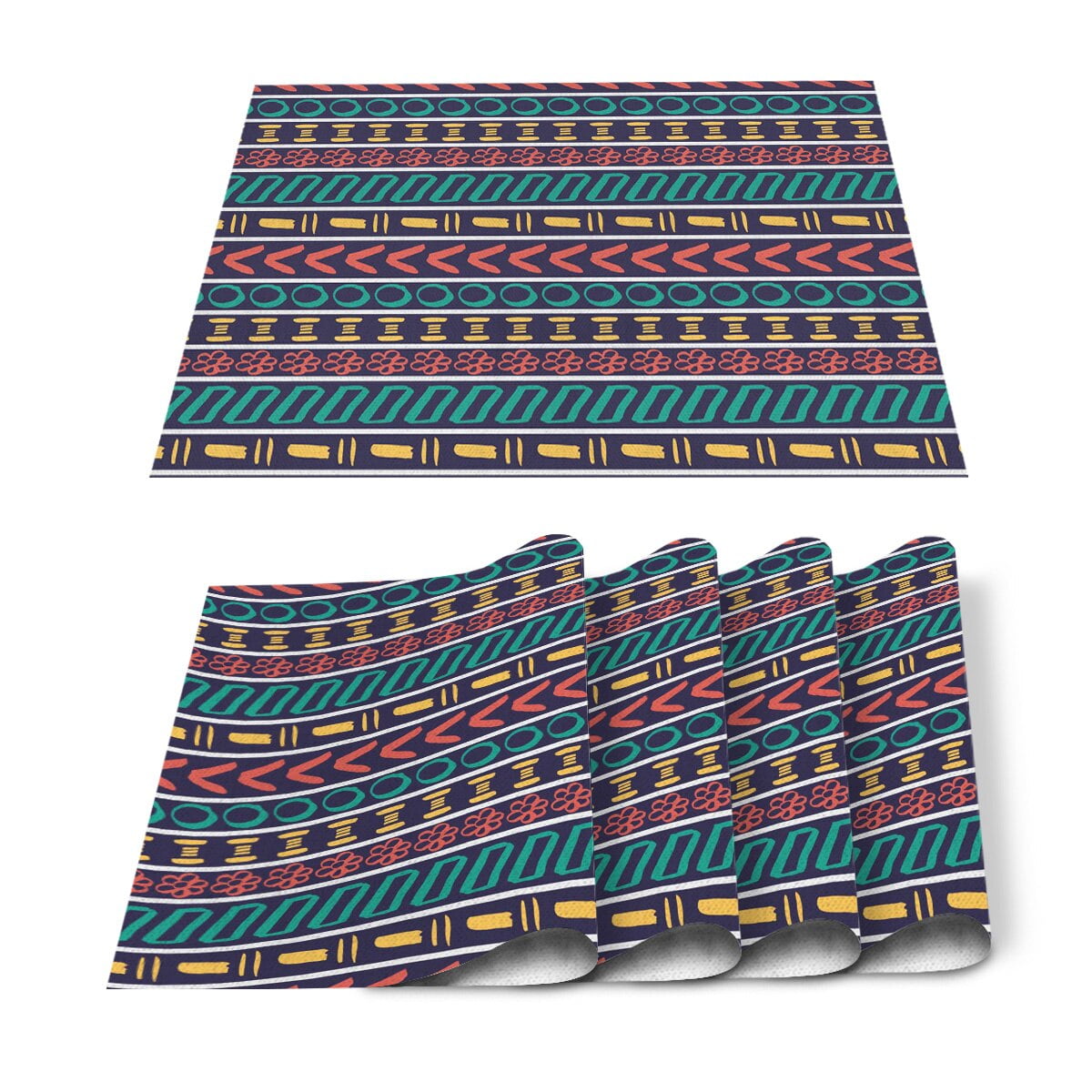 African Kenyan Geometric Printed Kitchen Placemat Dining Table Mat