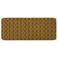thumbnail image 1 of African Kitchen Mat, Traditional Ornament Striped Pattern Leopard Skin Art, Plush Decorative Kitchen Mat with Non Slip Backing, 47" X 19", Umber Brown Marigold, by Ambesonne, 1 of 1