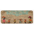 thumbnail image 1 of African Kitchen Mat, Vintage Girls Pots on the Head on Folkloric Boho Background Illustration, Plush Decorative Kitchen Mat with Non Slip Backing, 47" X 19", Seafoam Cocoa, by Ambesonne, 1 of 1