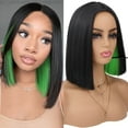 thumbnail image 1 of African Ladies Hair Sets with Wavy Curls Center Part Shoulder Length Synthetic Wig for Everyday Style, 1 of 5