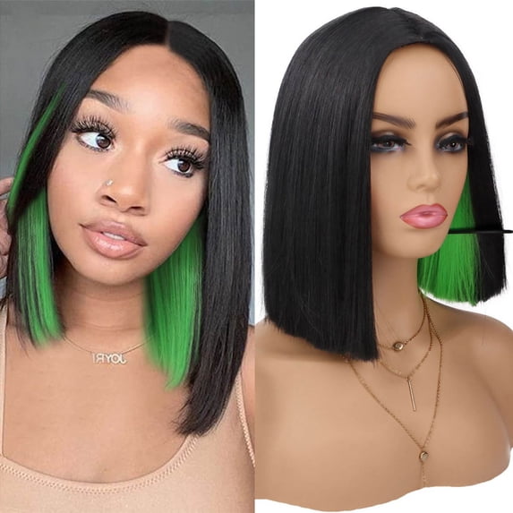 African Ladies Hair Sets with Wavy Curls Center Part Shoulder Length Synthetic Wig for Everyday Style