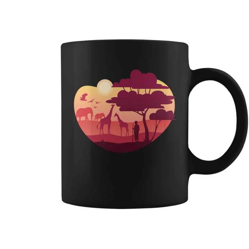 African Landscape Graphic Design Printed Casual Daily Basic - Walmart.com