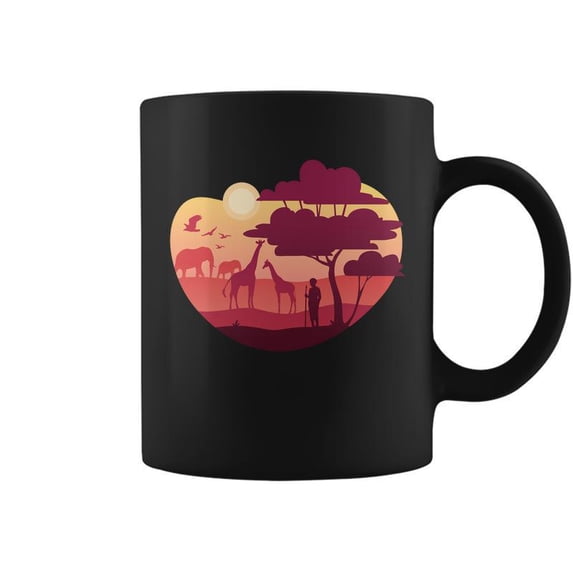 African Landscape Graphic Design Printed Casual Daily Basic - Walmart.com