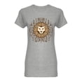 thumbnail image 1 of African Lion Design Shaped T-Shirt Women -Image by Shutterstock, Female Large, 1 of 2